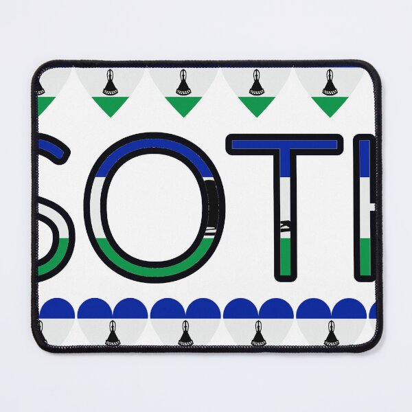 Item preview, Lesotho Flag Letters And Hearts designed and sold by TheIconSmith.