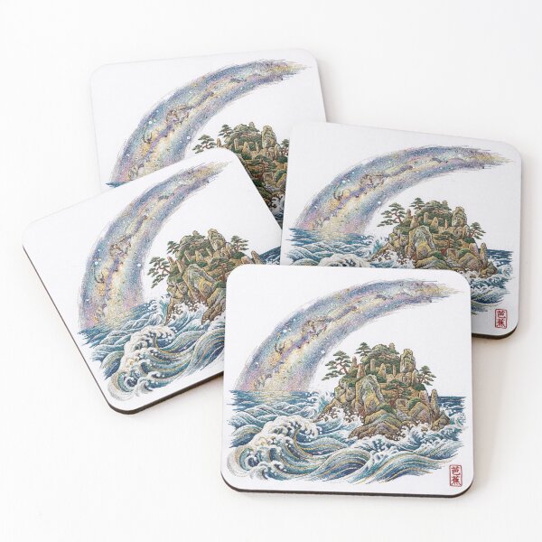 Item preview, Milky Way over the Rough Sea – Inspired by Bashō’s Haiku designed and sold by daromi.