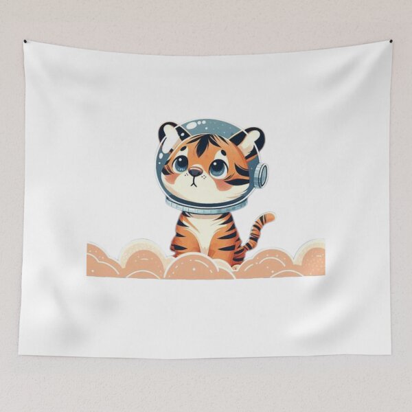 Item preview, Baby Tiger Space Dream – Minimal Astronaut Vector designed and sold by t-shirts4you4.