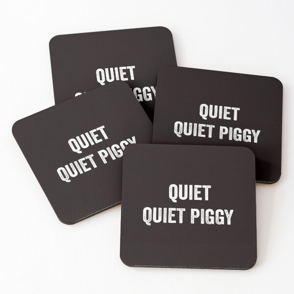 Item preview, Quiet Piggy Quote With Rough Distressed Grunge Texture designed and sold by ImeldaSparks.