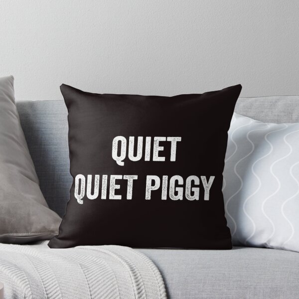 Item preview, Quiet Piggy Quote With Rough Distressed Grunge Texture designed and sold by ImeldaSparks.