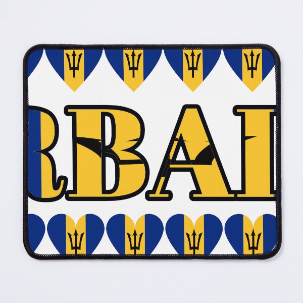 Item preview, Barbados Flag Letters And Hearts designed and sold by TheIconSmith.