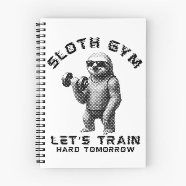 Item preview, Sloth Gym Let's Train Hard Tomorrow Funny designed and sold by TrueArtsStore.