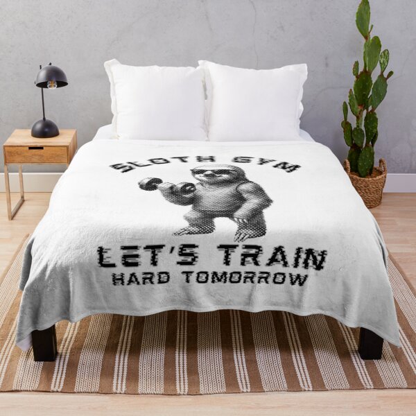 Item preview, Sloth Gym Let's Train Hard Tomorrow Funny designed and sold by TrueArtsStore.