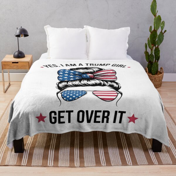 Item preview, Yes I Am A Trump Girl Get Over It USA Messy Bun1 designed and sold by RuthGAArt.