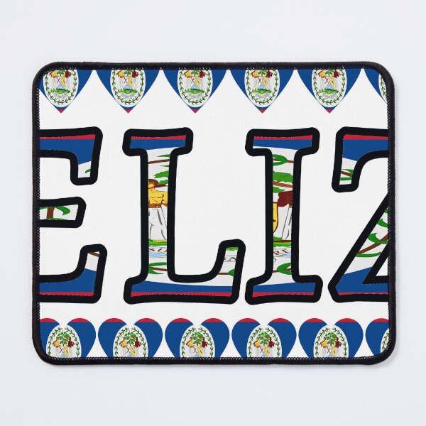 Item preview, Belize Flag Letters And Hearts designed and sold by TheIconSmith.