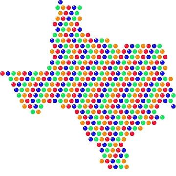 Artwork thumbnail, Multicolored Rhinestone Texas by TheIconSmith