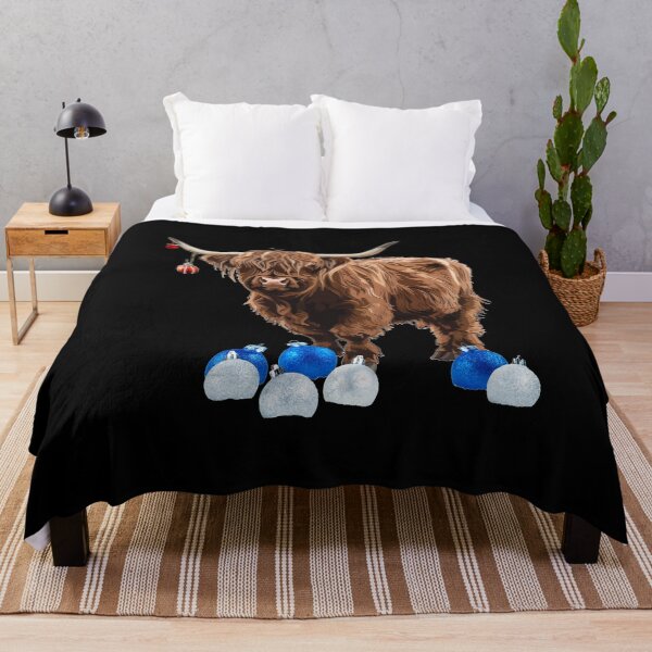 Item preview, Festive Highland Cow with Ornaments designed and sold by Amazing-Kortez.