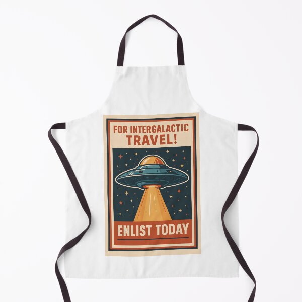 Item preview, Retro Alien UFO Recruitment Poster for Space Travel. designed and sold by The-T-In-Retro.