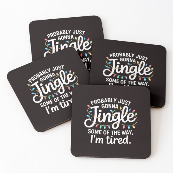 Item preview, Jingle Tired Holiday Quote With Playful Bright Lights designed and sold by ImeldaSparks.