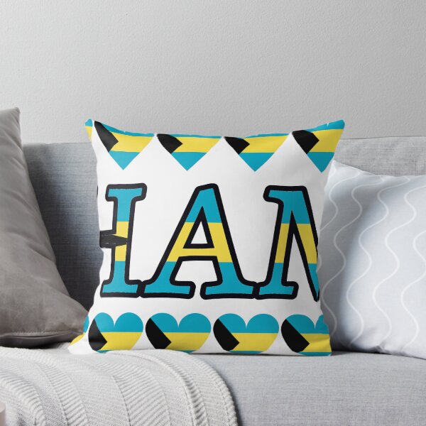 Item preview, Bahamas Flag Letters And Hearts designed and sold by TheIconSmith.