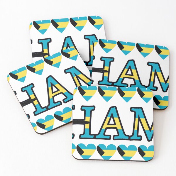 Item preview, Bahamas Flag Letters And Hearts designed and sold by TheIconSmith.