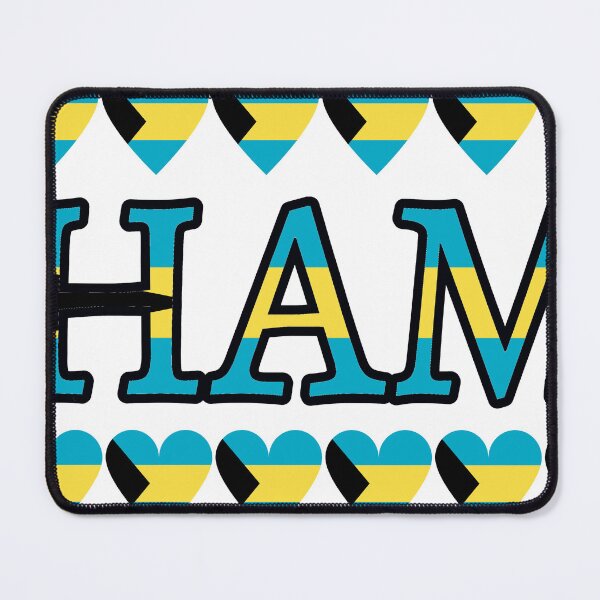 Item preview, Bahamas Flag Letters And Hearts designed and sold by TheIconSmith.