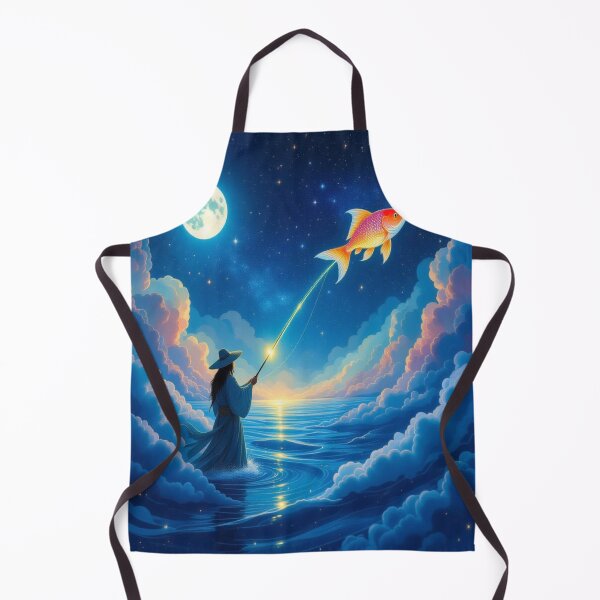 Item preview, Celestial Fisherman – A surreal dance of stars, glowing lines & cosmic dreams designed and sold by FotoworldEdel.