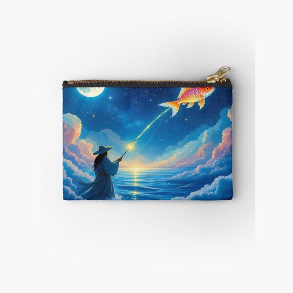 Item preview, Celestial Fisherman – A surreal dance of stars, glowing lines & cosmic dreams designed and sold by FotoworldEdel.