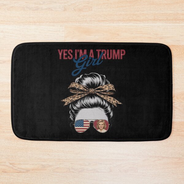 Item preview, Yes I'm A Trump Girl Get Over Trump 2024 Messy Bun Leopard  designed and sold by RuthGAArt.