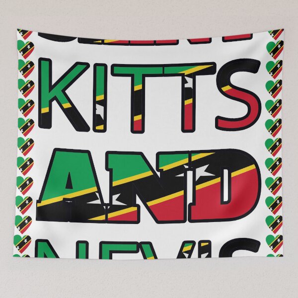 Item preview, Saint Kitts And Nevis Flag Letters And Hearts designed and sold by TheIconSmith.