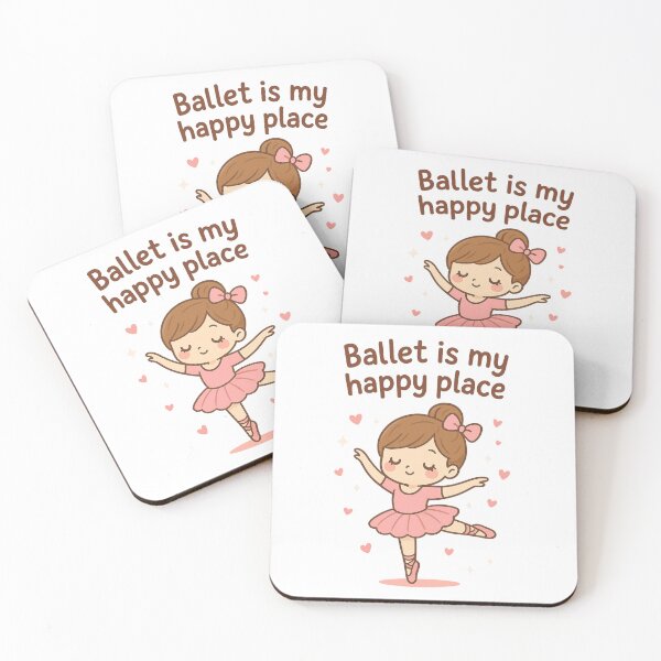 Item preview, Ballet Is My Happy Place – Cute Kawaii Ballerina Illustration designed and sold by Isha Mystic Muse.