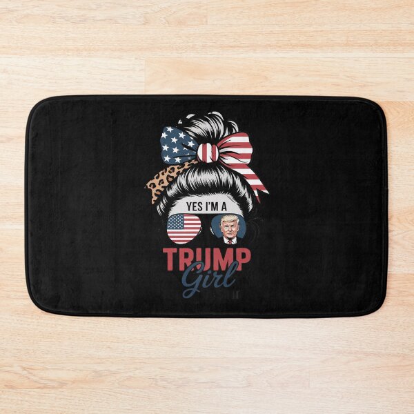 Item preview, Yes I'm A Trump Girl Get Over Trump Messy Bun Leopard  designed and sold by RuthGAArt.
