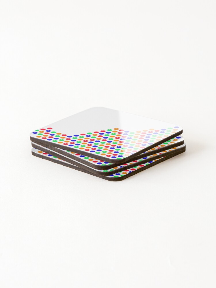 Thumbnail 4 of 5, Coasters (Set of 4), Multicolored Rhinestone Virginia designed and sold by TheIconSmith.