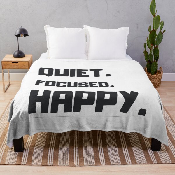 Item preview, Quiet. Focused. Happy. – Minimal Introvert Work Quote designed and sold by CielaNoir.