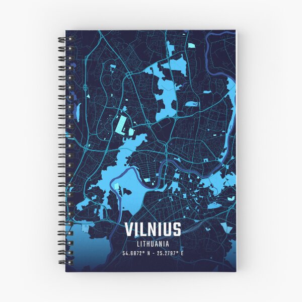 Item preview, Vilnius Midnight City Map designed and sold by HomeLivingCo.