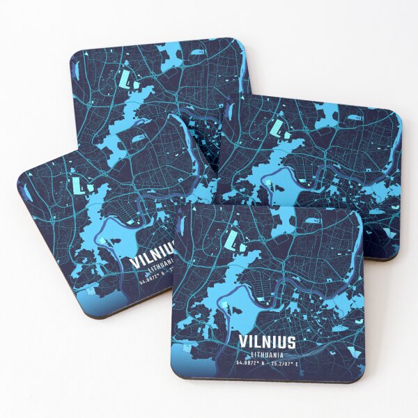Item preview, Vilnius Midnight City Map designed and sold by HomeLivingCo.