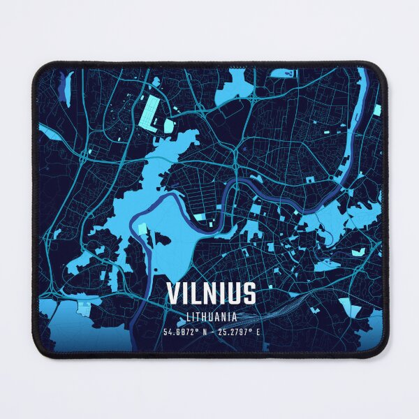 Item preview, Vilnius Midnight City Map designed and sold by HomeLivingCo.