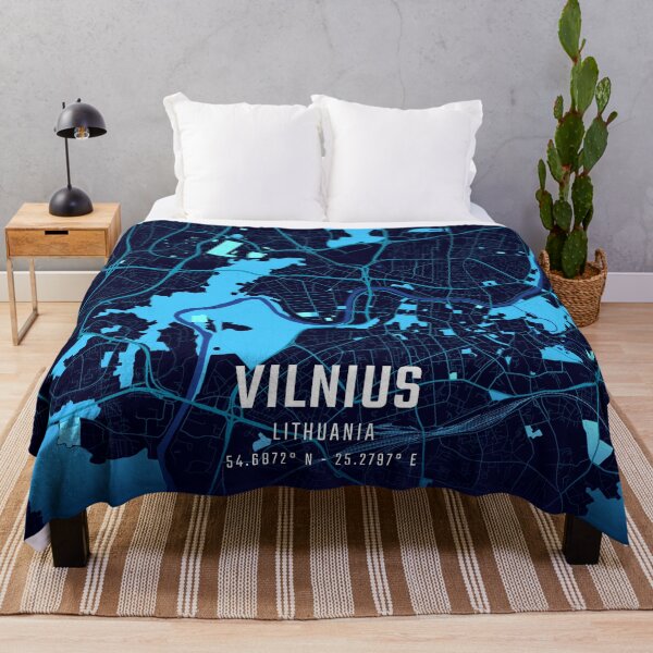 Item preview, Vilnius Midnight City Map designed and sold by HomeLivingCo.