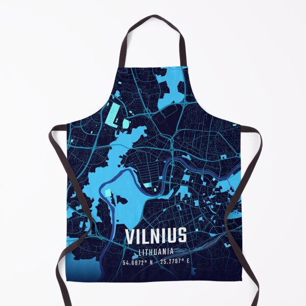 Item preview, Mapa de la ciudad de Vilnius a medianoche designed and sold by HomeLivingCo.