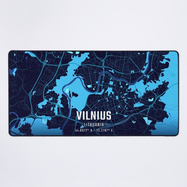 Item preview, Vilnius Midnight City Map designed and sold by HomeLivingCo.