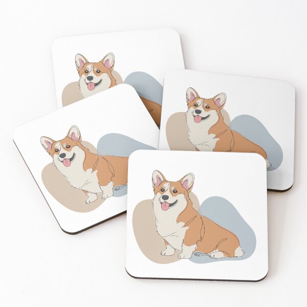 Item preview, Minimalist Cute Happy Corgi Cartoon Line designed and sold by TheCalmEdit.