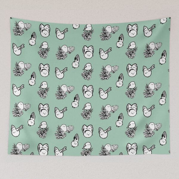 Item preview, The Snow Fairy - Determined Fluffy Long-Tailed Tit designed and sold by SKETCHYANDGRAPHIC.