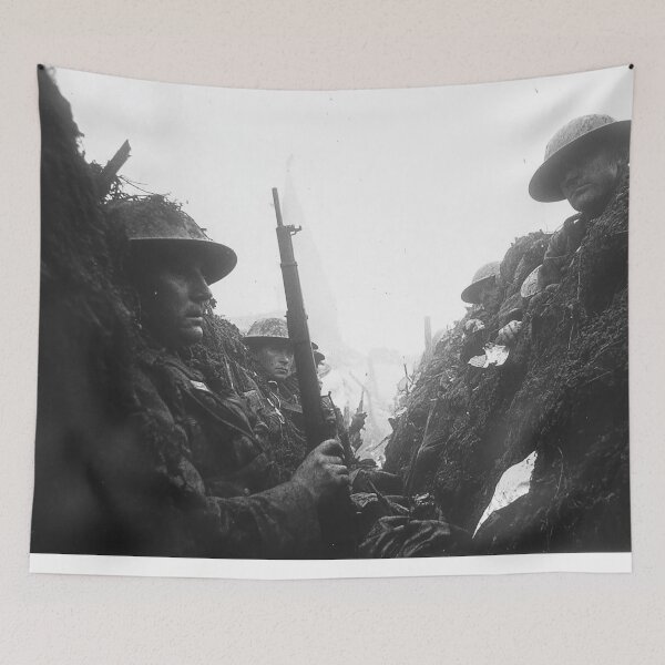 Item preview, Exhausted Tommies Waiting Out the Shelling at Dawn designed and sold by Skyframe Aviation.