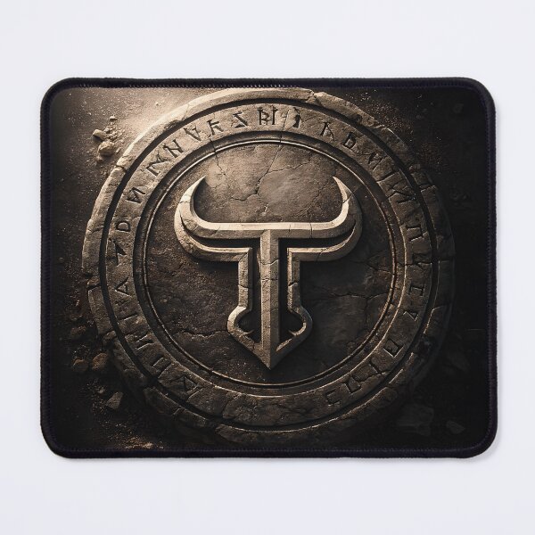 Item preview, The Eternal Seal – Ancient Stone Sigil with Carved T-Logo designed and sold by TES TOSTE RON.