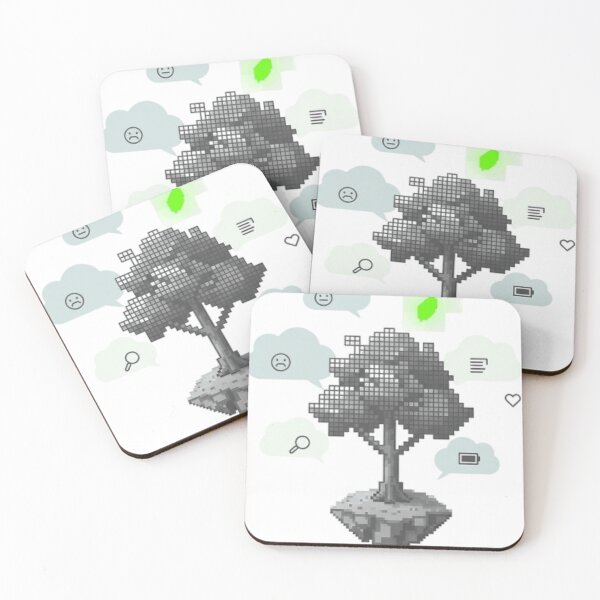 Item preview, Pixel Tree in the Cloud – Digital Vibe | Minimalist Generation Z designed and sold by jeamsarts.