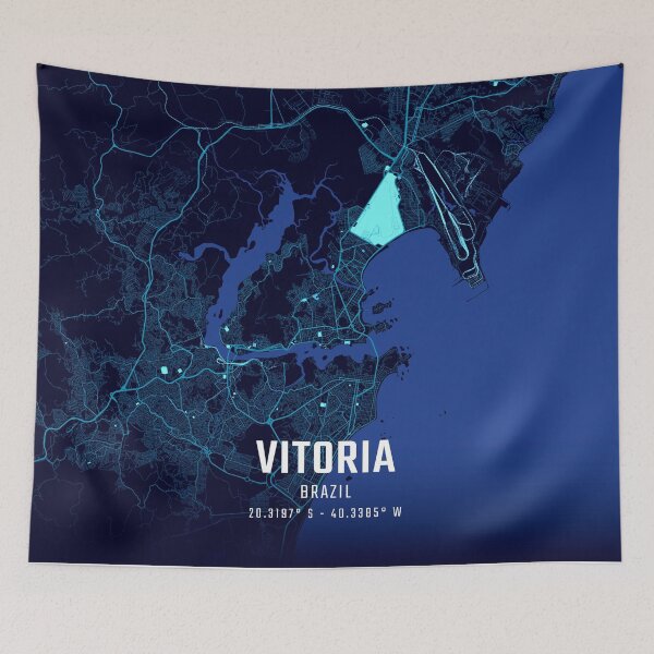 Item preview, Vitoria Midnight City Map designed and sold by HomeLivingCo.
