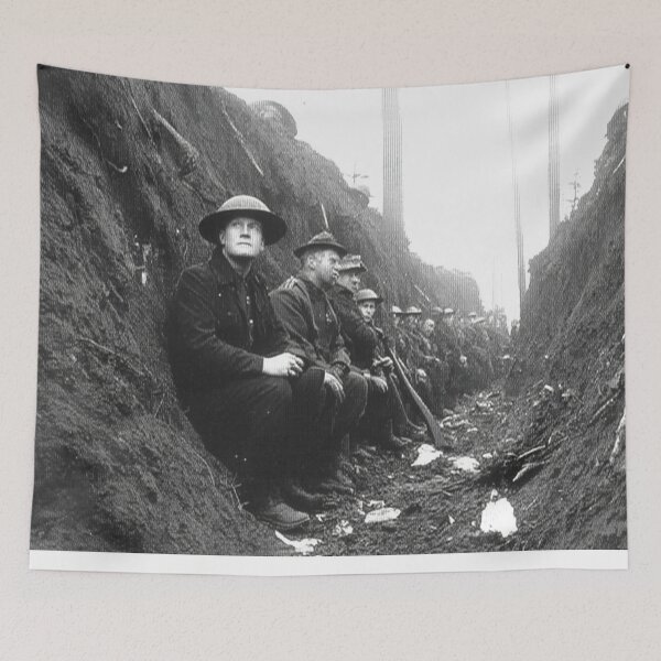 Item preview, British Infantry Waiting Out the Shelling at Dawn designed and sold by Skyframe Aviation.