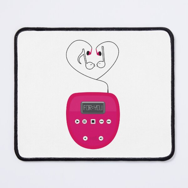 Item preview, Discman or CD Player with Earphones and Romantic Musical Notes designed and sold by ChantellaGF.