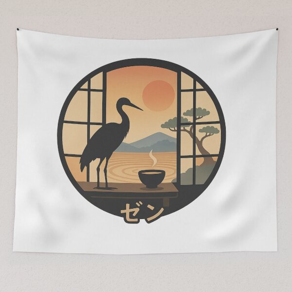 Item preview, Zen Crane at Dawn designed and sold by thtCMRAguy.