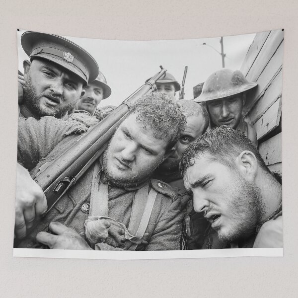 Item preview, The Great War Troops Amongst the Barbed Wire under Grey Skies designed and sold by Skyframe Aviation.