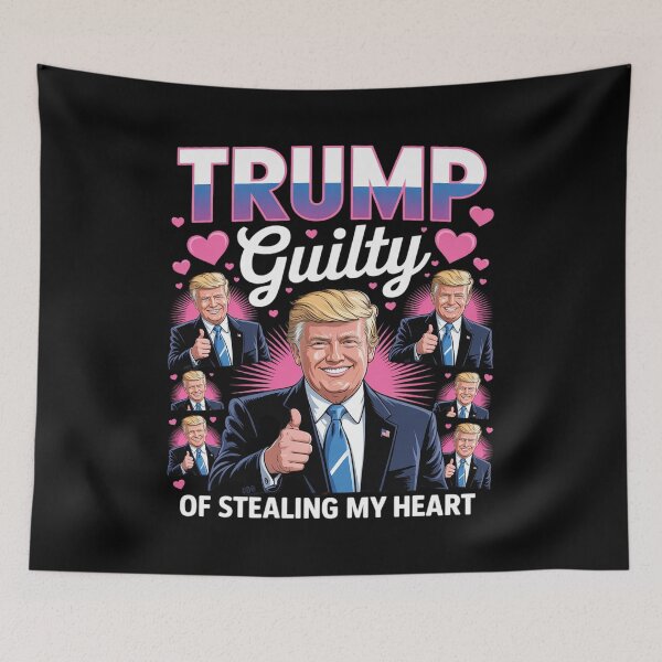 Item preview, Guilty Of Stealing My Heart Pink Trump Trump Girl Valentines  designed and sold by RoyTill0Art.