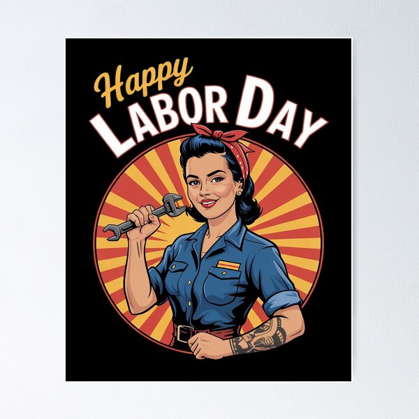 Item preview, Happy Labor Day Girl Strong Worker Movement Employer  designed and sold by RoyTill0Art.