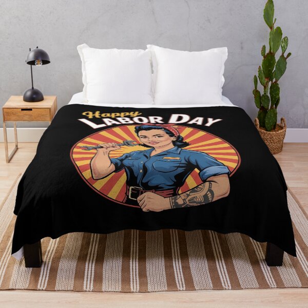 Item preview, Happy Labor Day Girl Strong Worker Movement Employer designed and sold by RoyTill0Art.