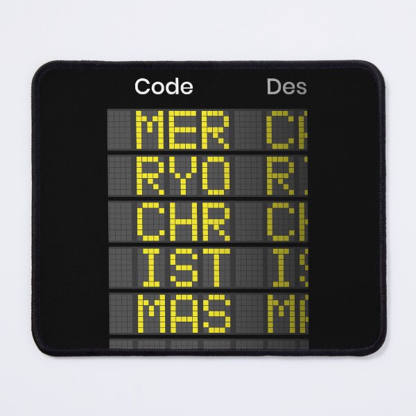 Item preview, Merry Christmas Airport Code Departure Board – Aviation Christmas Gift | Pilot & Traveller Holiday Design designed and sold by Rodney's Marketplace.