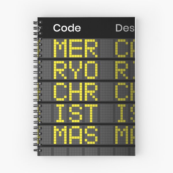 Item preview, Merry Christmas Airport Code Departure Board – Aviation Christmas Gift | Pilot & Traveller Holiday Design designed and sold by Rodney's Marketplace.