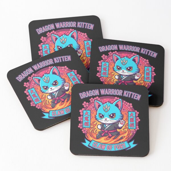 Item preview, Dragon Warrior Kitten Claw of Fury - Cute Martial Arts Cat designed and sold by AwesomeBeyondLimits.