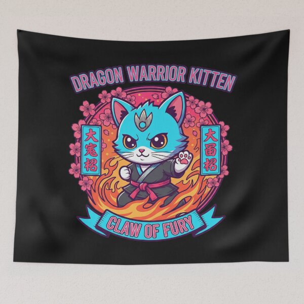 Item preview, Dragon Warrior Kitten Claw of Fury - Cute Martial Arts Cat designed and sold by AwesomeBeyondLimits.
