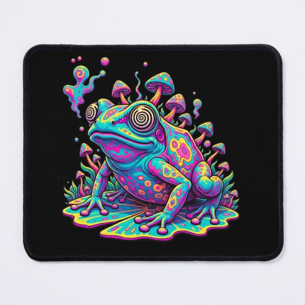 Item preview, HYPNOTIC PSYCHEDELIC MUSHROOM FROG FUNKY ART designed and sold by MythAndMotion.