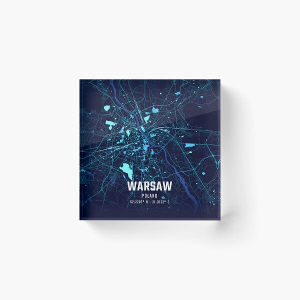 Item preview, Warsaw Midnight City Map designed and sold by HomeLivingCo.